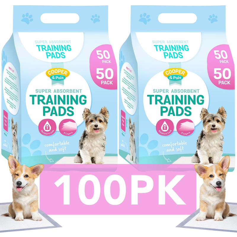 100 Pack Puppy Training Pads 60x45cm Super Absorbent Dog Pee Pads Leak Proof Odour Control Dog Toilet Mats-1