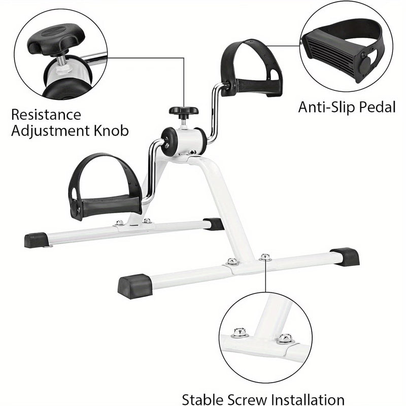 Mini Pedal Exerciser Bike Adjustable Resistance Arm & Leg Fitness Trainer-3