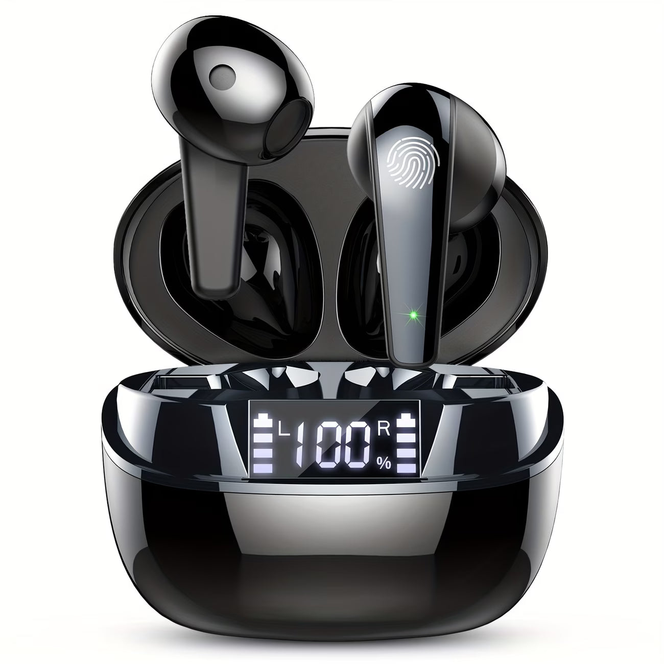 Q13 Wireless Earbuds Bluetooth Earphones with ENC Noise Cancelling 50H Playtime LED Display USB-C-1
