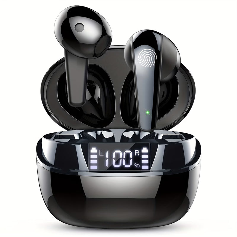 Q13 Wireless Earbuds Bluetooth Earphones with ENC Noise Cancelling 50H Playtime LED Display USB-C-1