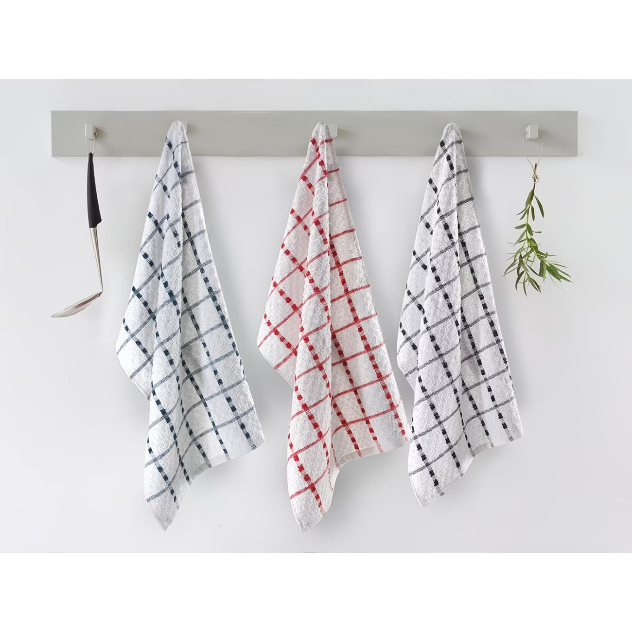 Large Cotton Kitchen Towels Set 70×40cm – Soft Terry Toweling, Highly Absorbent, Lint Free Dish & Bar Towels, Assorted Colours-5