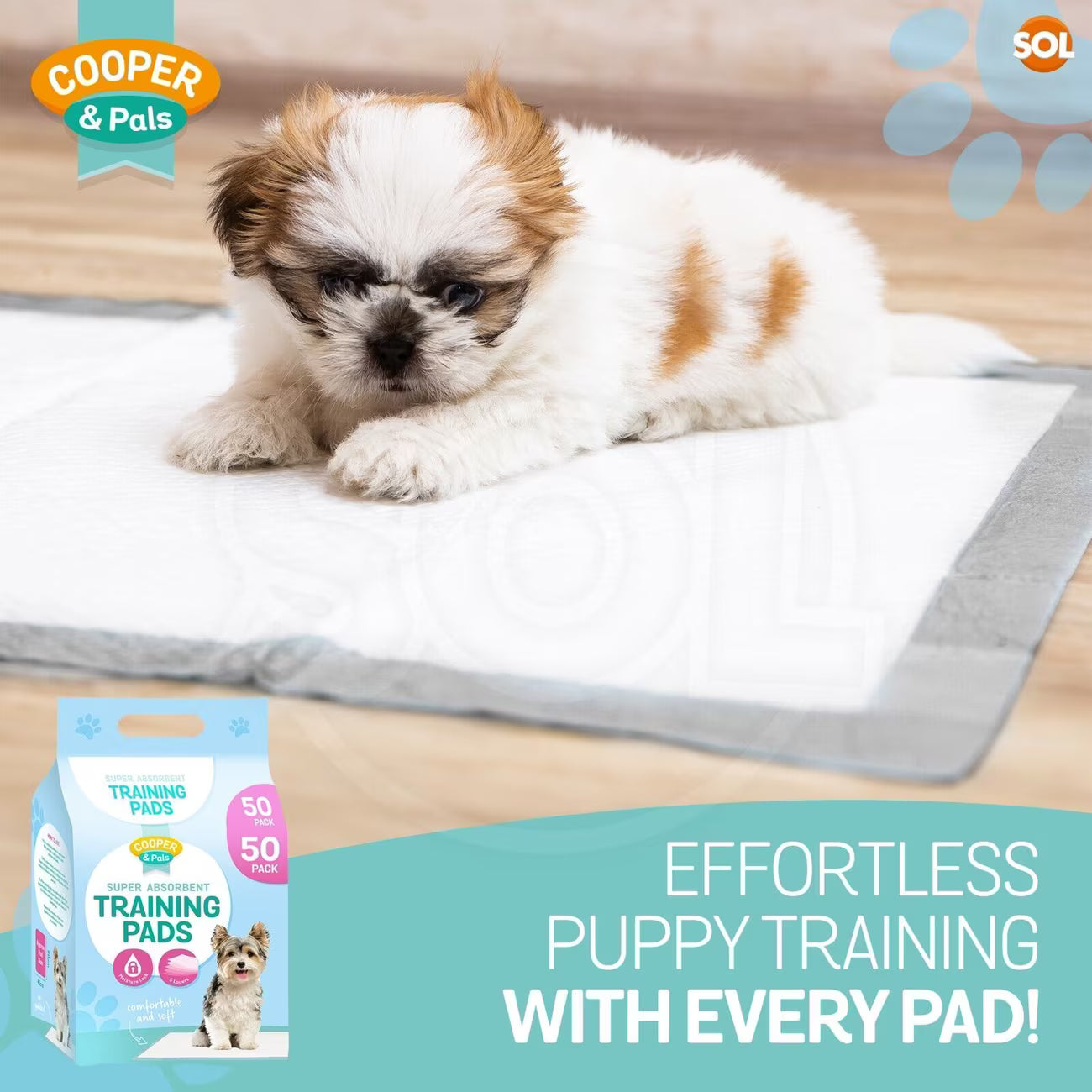 100 Pack Puppy Training Pads 60x45cm Super Absorbent Dog Pee Pads Leak Proof Odour Control Dog Toilet Mats-4