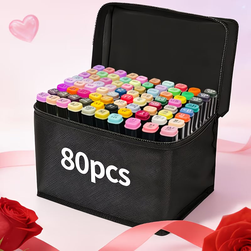 80–262 Colour Dual Tip Art Markers – Professional Alcohol-Based Pens for Sketching & Illustration-10