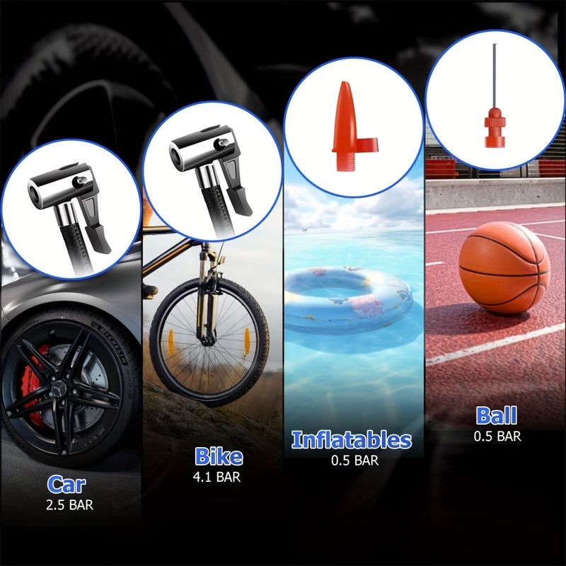 Cordless Tire Inflator Air Pump Portable Compressor with Digital Gauge LED USB-C for Car Bike-9