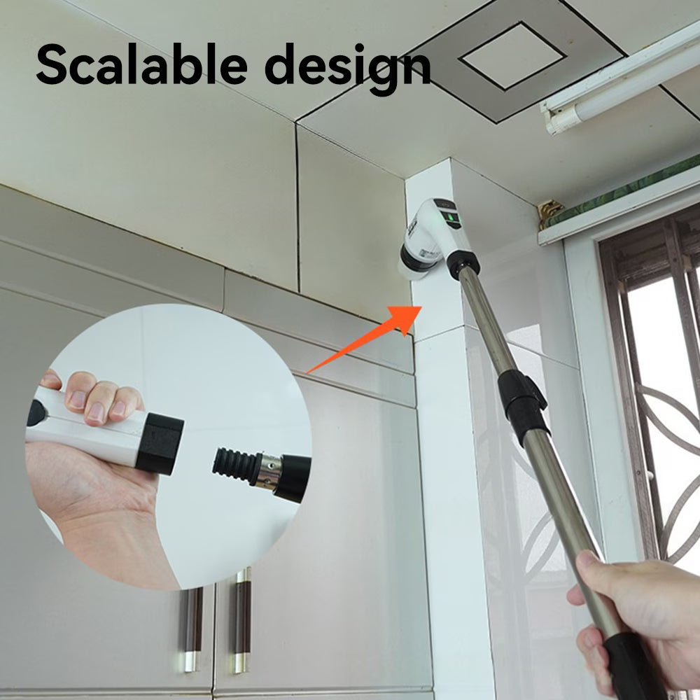 9-in-1 Cordless Electric Spin Scrubber with 8 Brush Heads & Handle for Bathroom Tile Floor Car-5