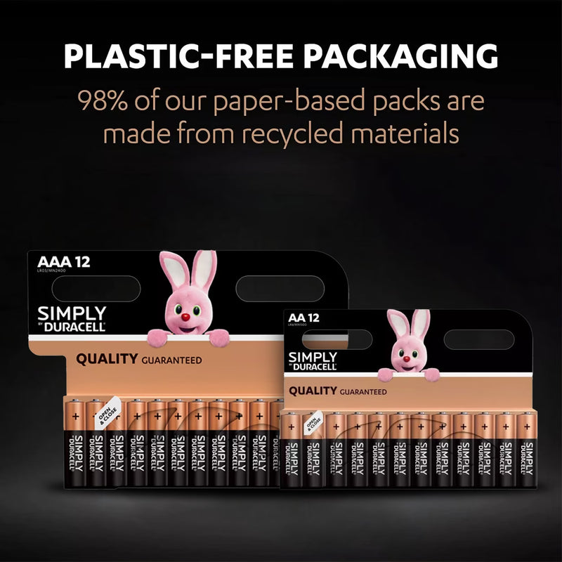Duracell Simply AA Batteries 24 Pack Alkaline 1.5V Long Lasting Power for Toys Remotes Clocks Devices-6