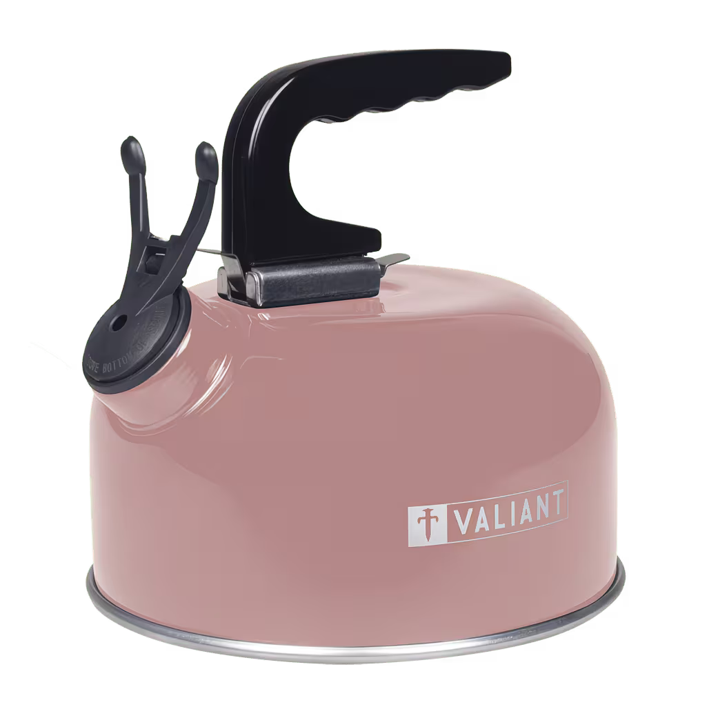 Valiant 1 Litre Camping Kettle – Lightweight Aluminium Whistling Kettle for Gas Burners, Camping & Outdoor Use