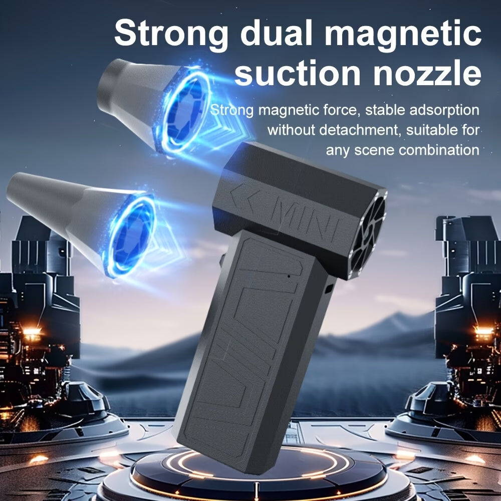 High Power Turbo Fan Portable Handheld Air Blower Brushless Motor Camping Cooling Fan-5