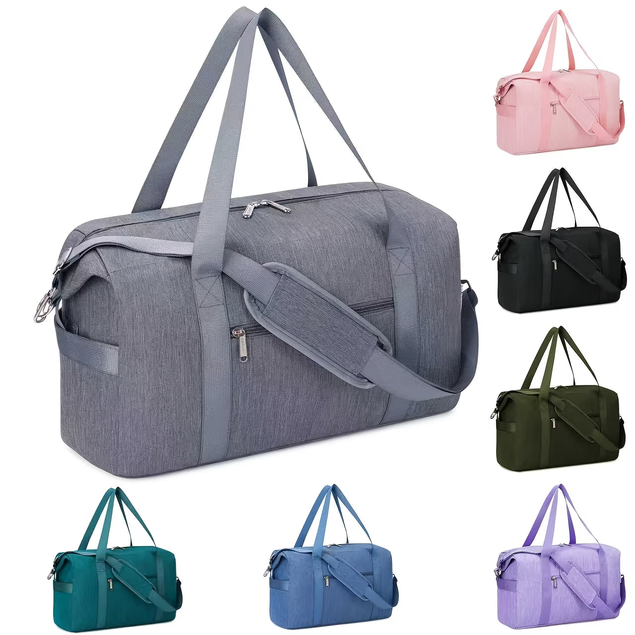 Cabin Bag 20L Underseat Travel Duffel – Lightweight Foldable Holdall with 6+1 Pockets & Detachable Strap 40x20x25-8