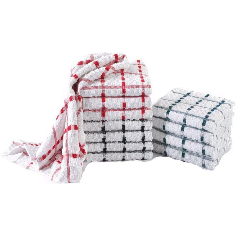 Large Cotton Kitchen Towels Set 70×40cm – Soft Terry Toweling, Highly Absorbent, Lint Free Dish & Bar Towels, Assorted Colours-1