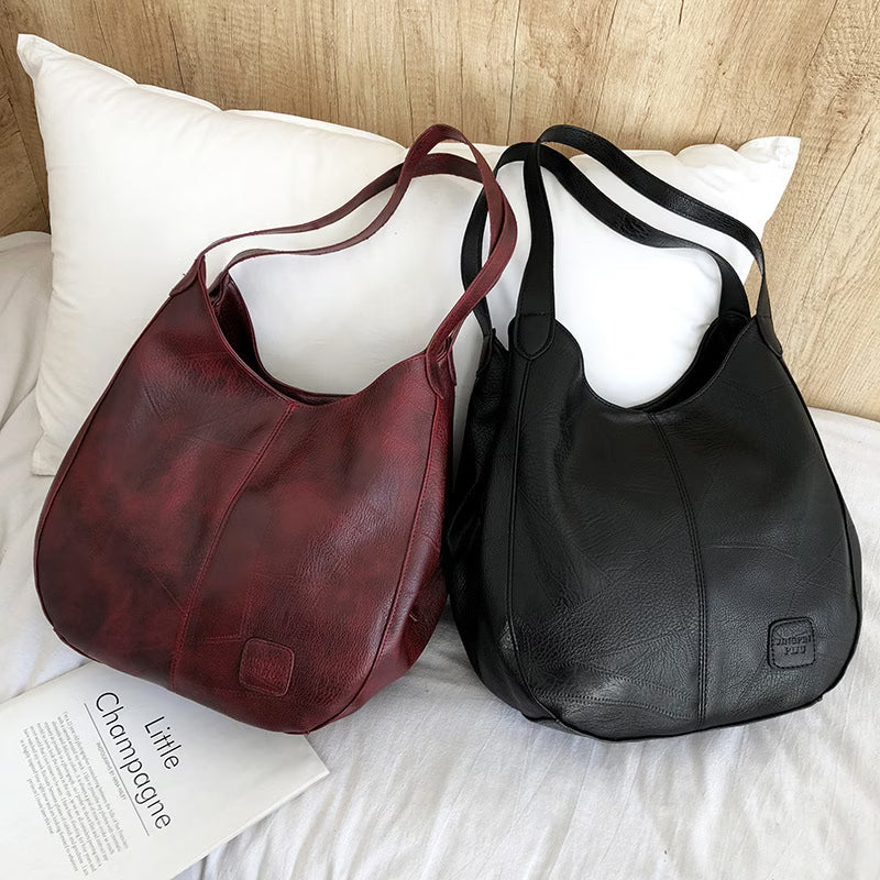 Soft Vegan Bags Large Capacity Handbag Multiple Pocket Tote Work Bag Shoulder Bags for Women-5