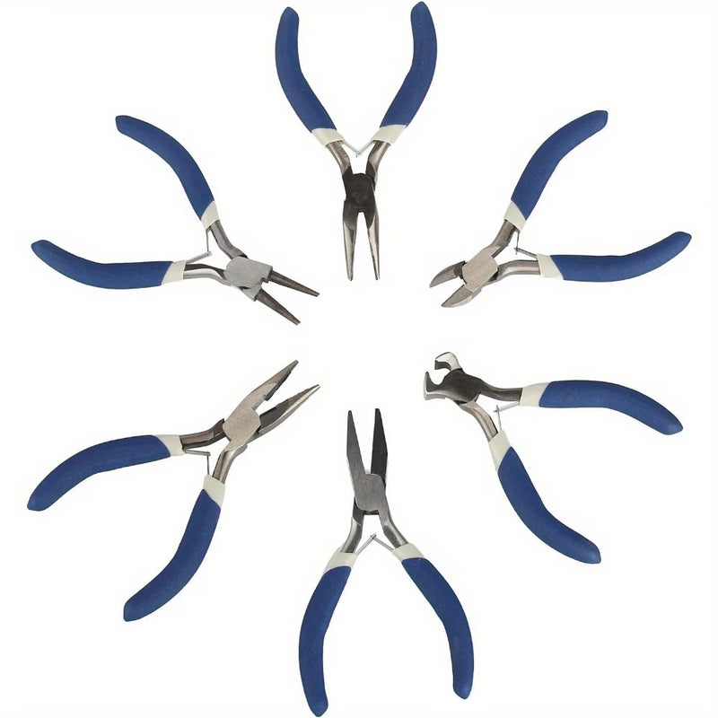 9Pcs Jewellery Making Tools Kit Pliers Set with Scissors Ruler Tweezers Case for DIY Repair Beading Craft-5