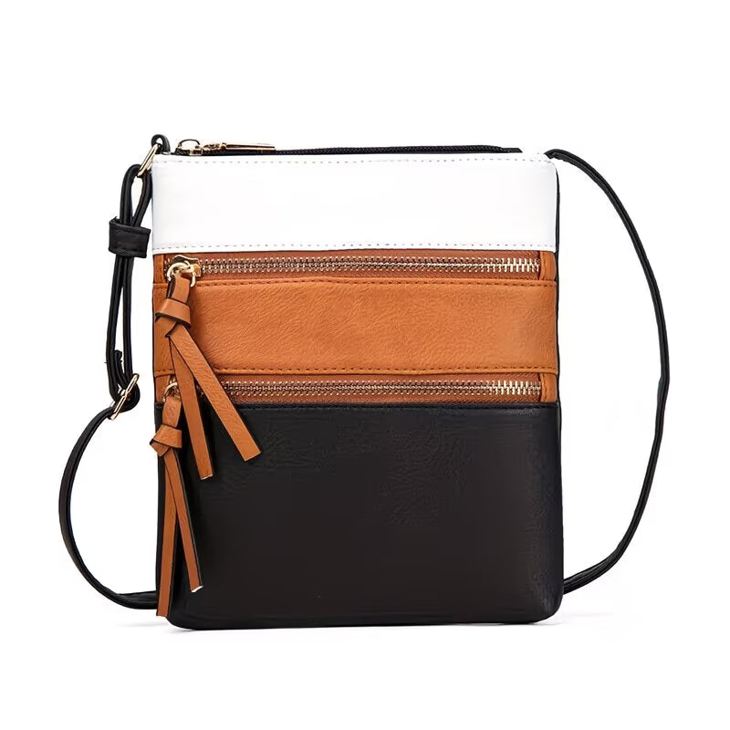 Women’s PU Leather Crossbody Messenger Bag – Zipper Shoulder Handbag with Adjustable Strap-12