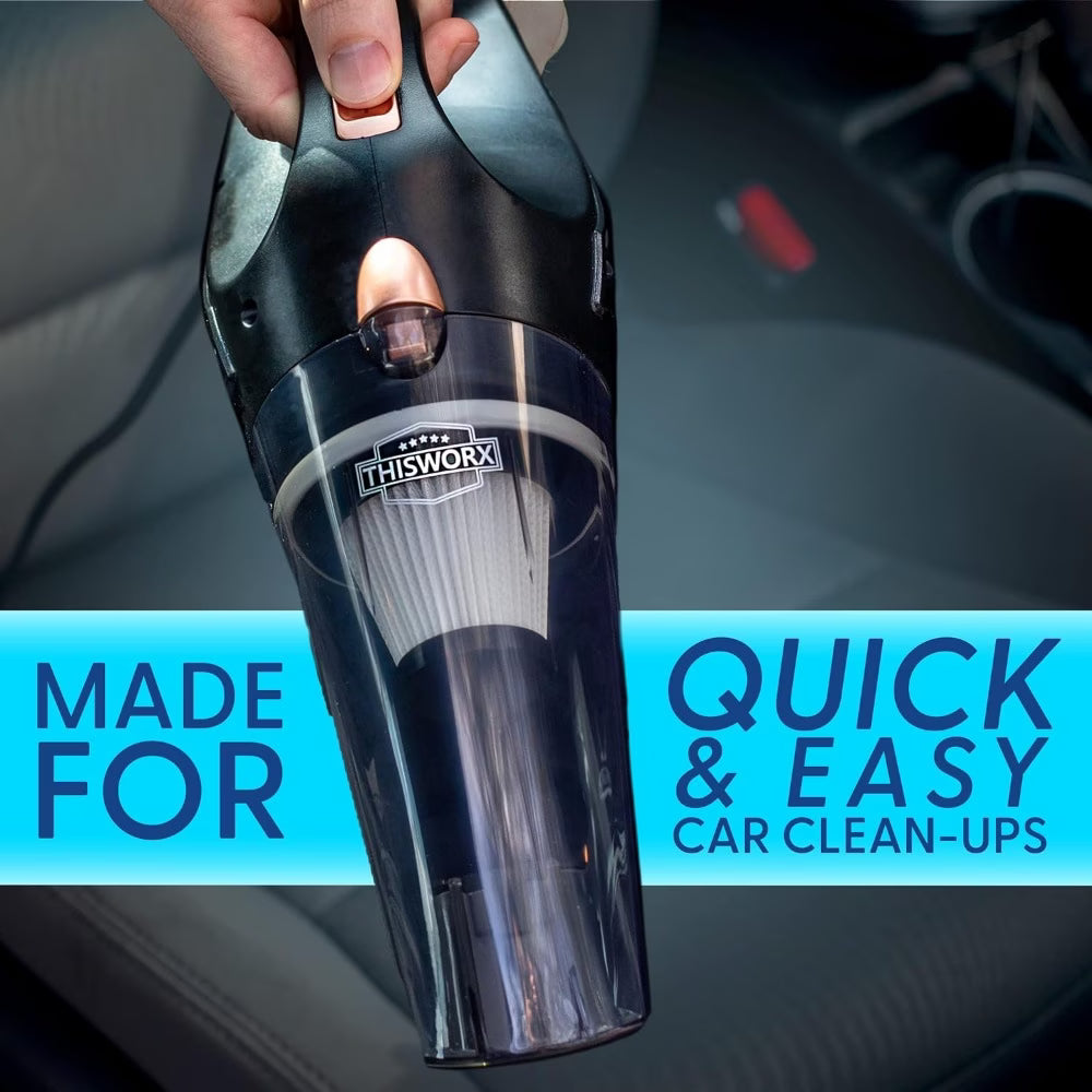 Portable Handheld Car Vacuum Cleaner 4.8m Cord 4.2KPa Suction Mini Auto Vacuum with Attachments-6