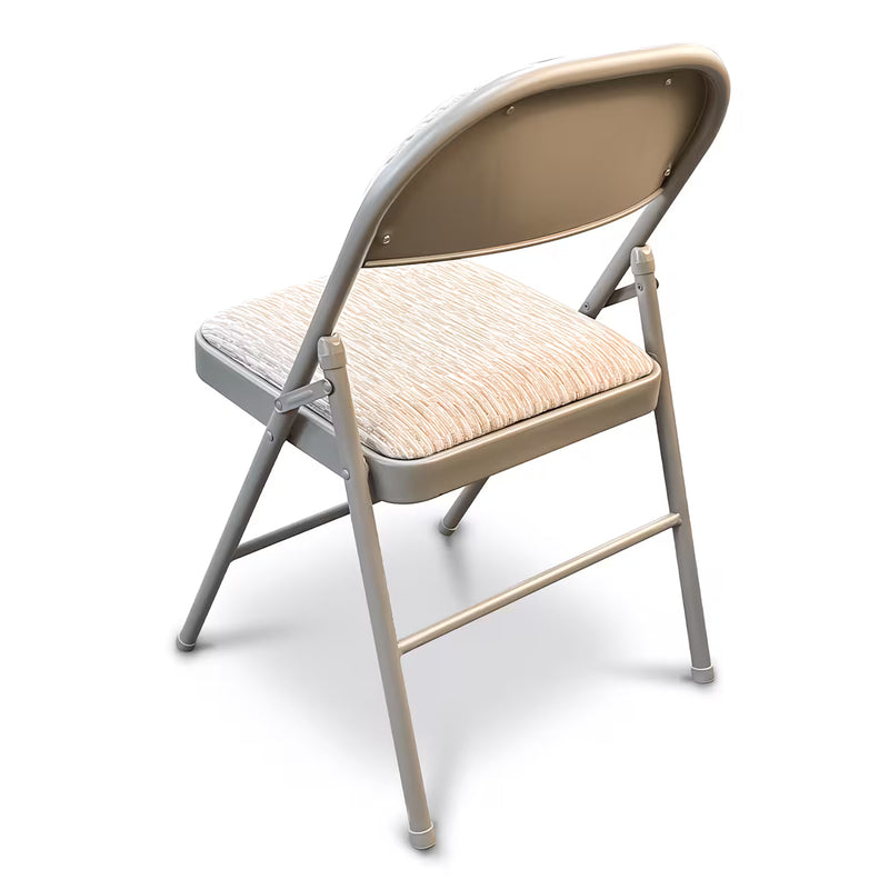 Deluxe Folding Padded Chair with Backrest, Heavy Duty Steel Frame for Home, Office, Garden & Desk Use-4