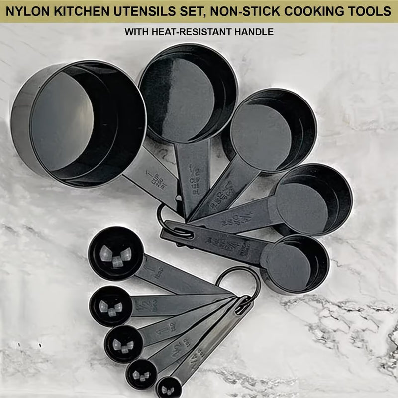 24-Piece Black Stainless Steel Kitchen Utensil Set – Heat-Resistant Non-Stick Cookware Tools-2