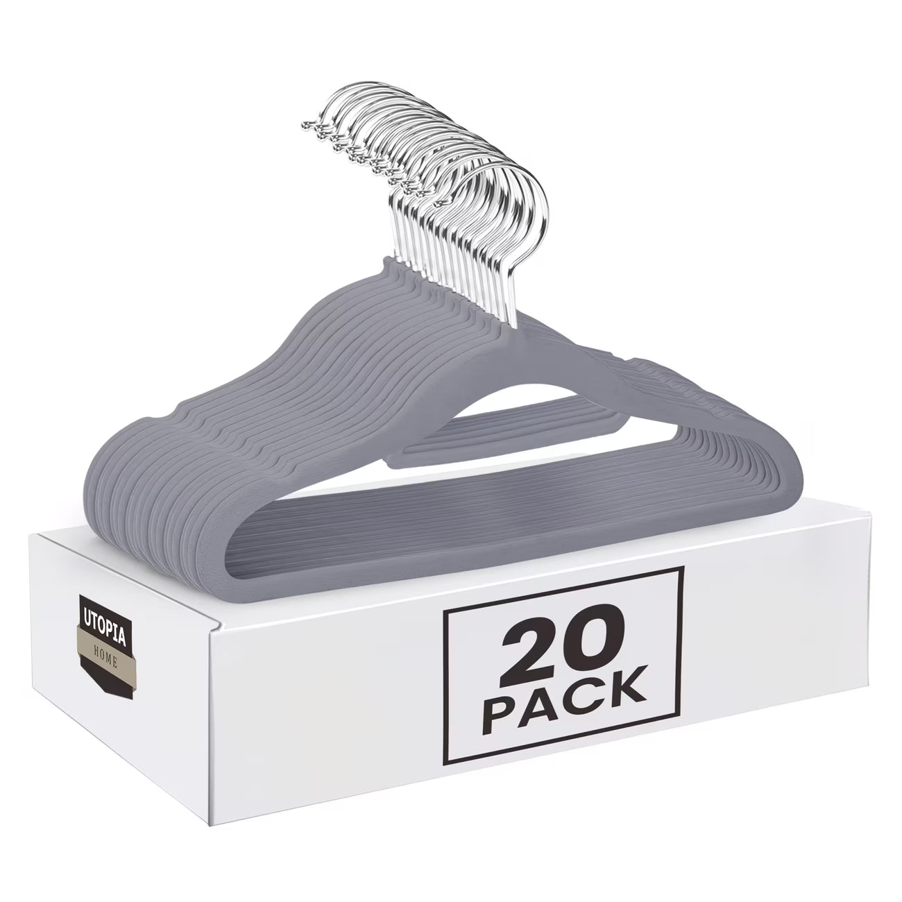 Utopia Home Velvet Hangers 20 Pack – Non-Slip Slim Clothes Hangers with 360° Swivel Hook-6