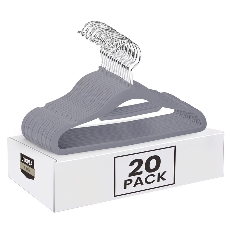 Utopia Home Velvet Hangers 20 Pack – Non-Slip Slim Clothes Hangers with 360° Swivel Hook-6