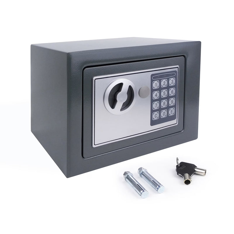 Digital Electronic Safe Box with Key & PIN – Small Wall Safe with Double Bolt Lock for Cash, Jewelry, Documents & Home/Office Security-9