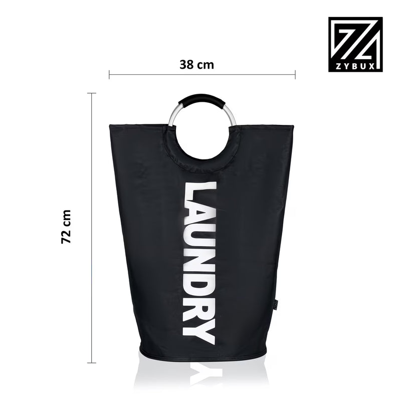 Large 82L Laundry Basket Foldable Hamper with Soft Handles for Bedroom Bathroom Dorm Storage-5