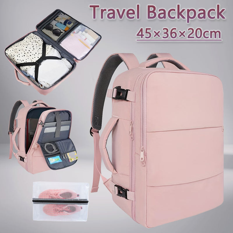 45x36x20 Easyjet Cabin Bag Underseat Travel Backpack – Airline Approved Carry On with Shoe & Laptop Compartment, Black-5