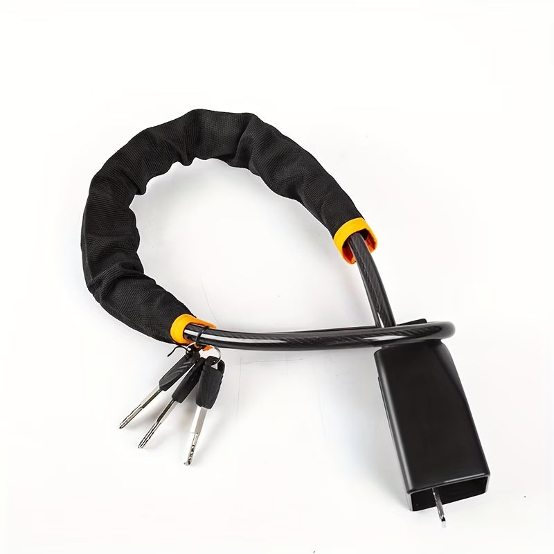 Heavy Duty Car Steering Wheel Lock Anti Theft Braided Steel Cable Security Lock with Key-1