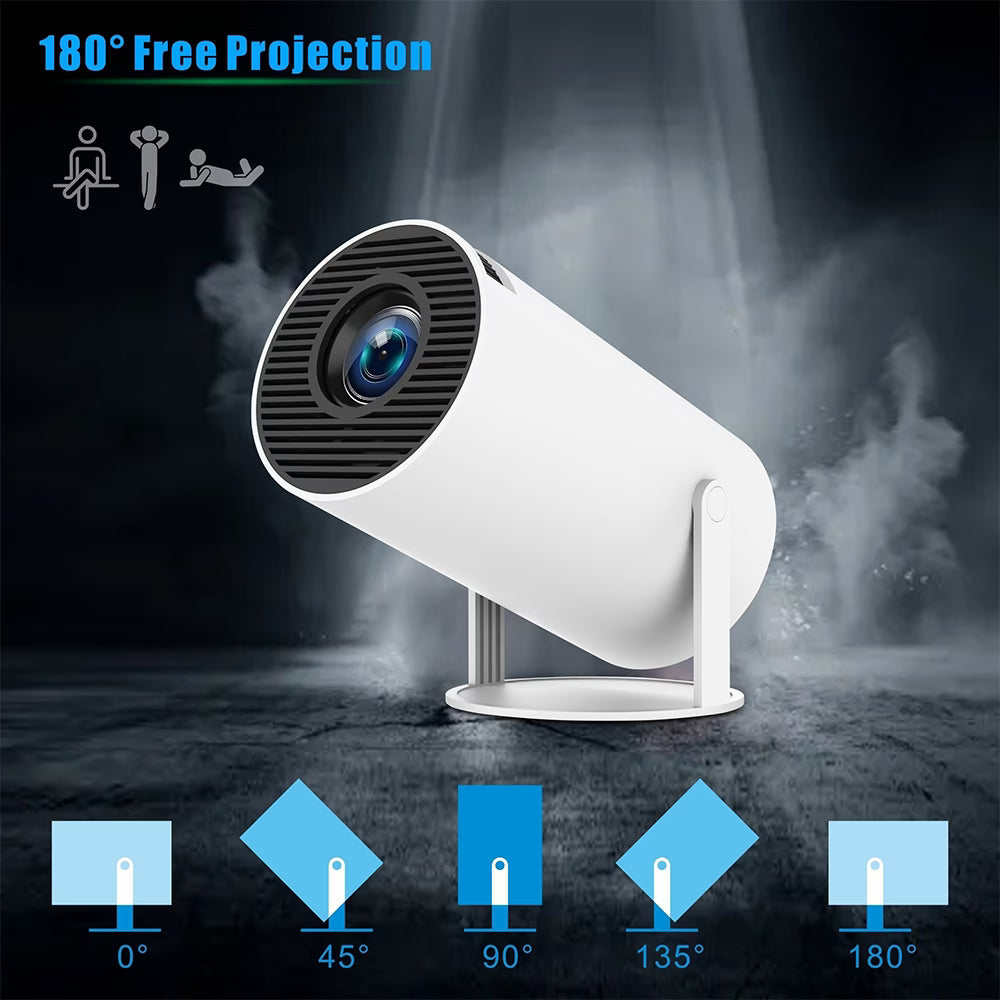 HD 720P Wireless Portable Mini Projector – 180° Rotatable Smart Projector with Android 11, Dual WiFi Home Theater for Movies, Office & Gaming-4