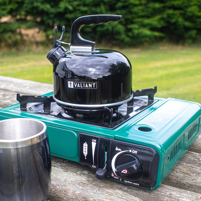 Valiant 1 Litre Camping Kettle – Lightweight Aluminium Whistling Kettle for Gas Burners, Camping & Outdoor Use-6
