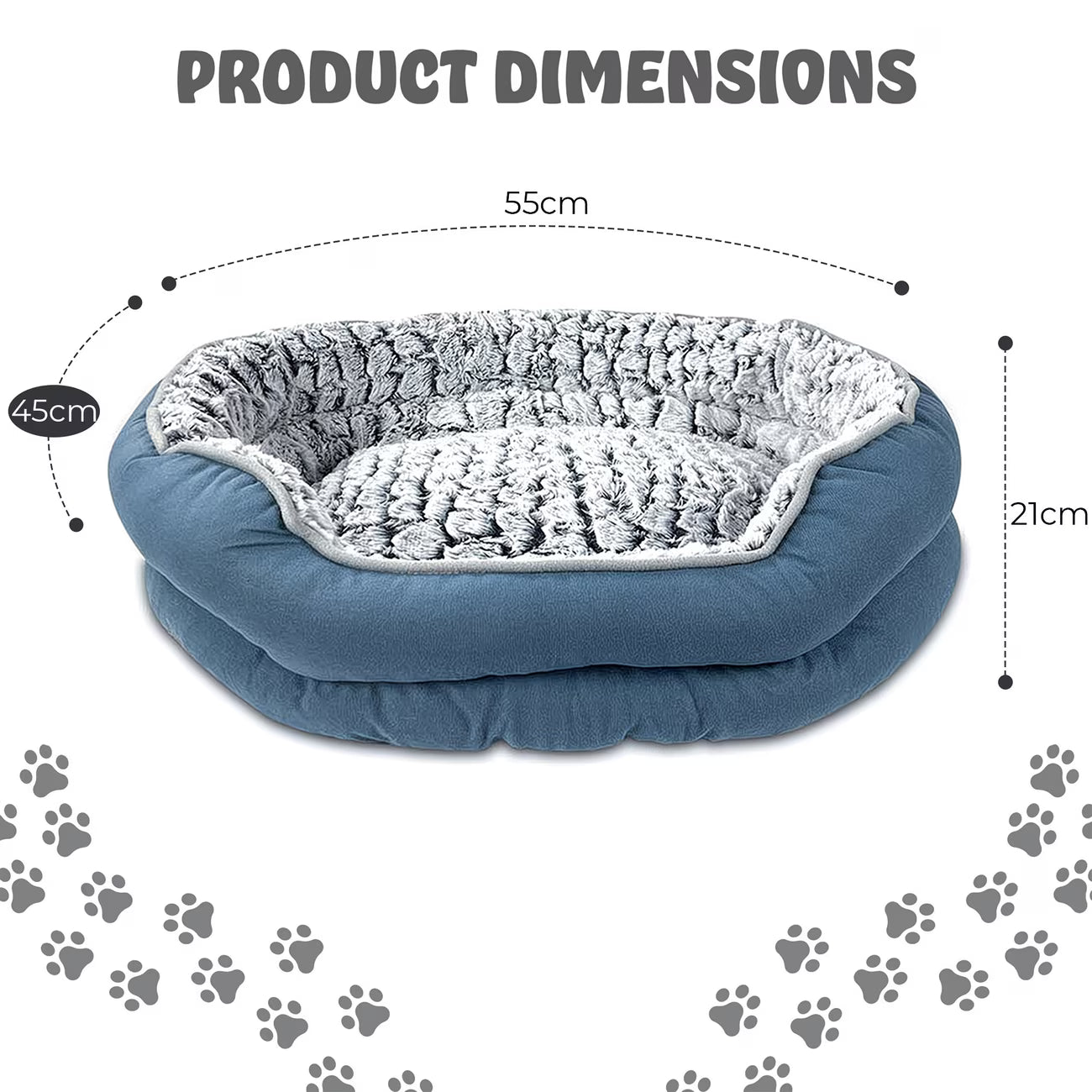 Plush Donut Dog Bed with Non-Slip Base – Soft Faux Fur Pet Bed, Machine Washable, Multiple Sizes-6