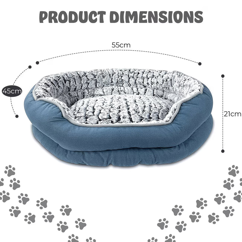 Plush Donut Dog Bed with Non-Slip Base – Soft Faux Fur Pet Bed, Machine Washable, Multiple Sizes-6