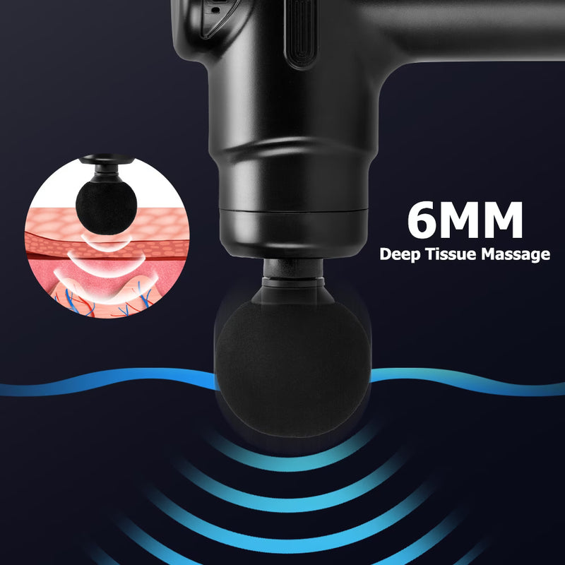 Mini Portable Neck Massager Gun with 8 Heads, USB Rechargeable Fascia Muscle Relaxation Device ProX1-7