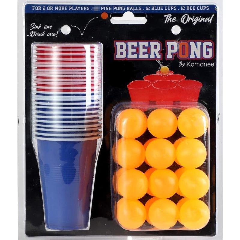 24pcs Beer Pong Game Set with Cups & Ping Pong Balls Party Drinking Game Kit-1