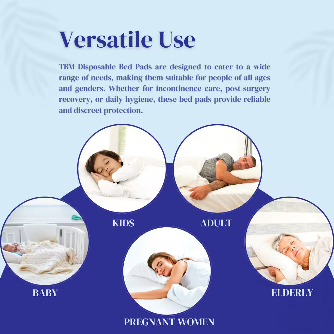 100 Pack Disposable Incontinence Bed Pads 60x60cm – Absorbent Underpads for Adults, Kids & Mattress Protection-9
