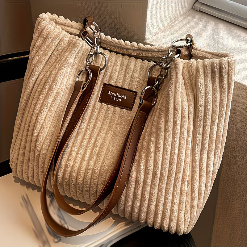 Women’s Velvet Shoulder Bag – Zipper Closure, Fixed Strap, Elegant Gift Handbag-7