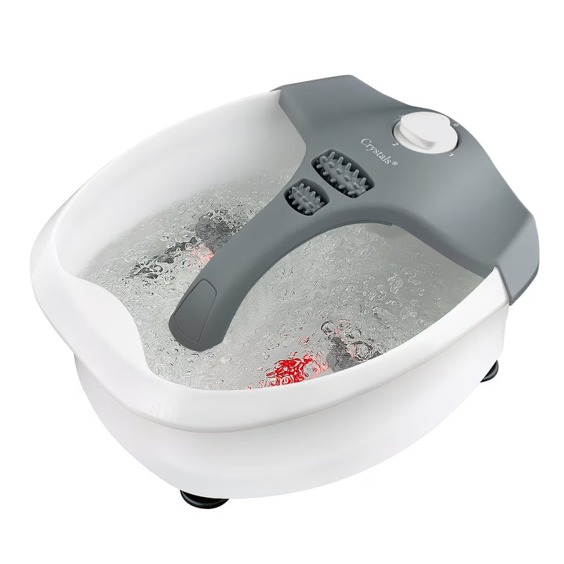 Foot Spa Massager with Heat, Bubbles & Infrared Light – Vibration Rollers for Tired Feet-1
