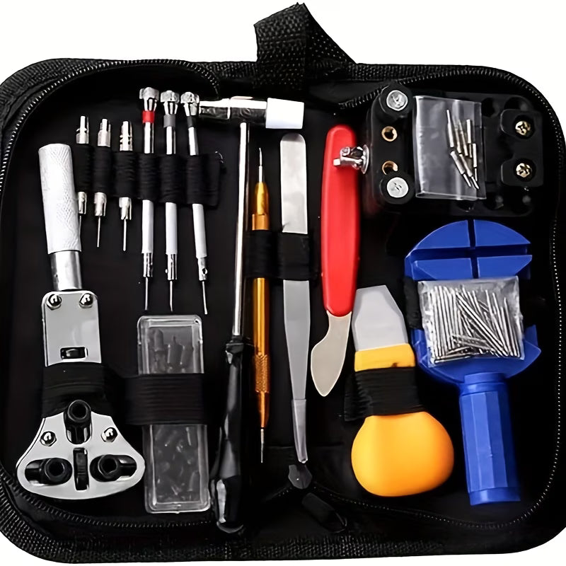 147pcs Watch Repair Tool Kit Band Strap Link Remover Back CaseOpener Screwdriver-1