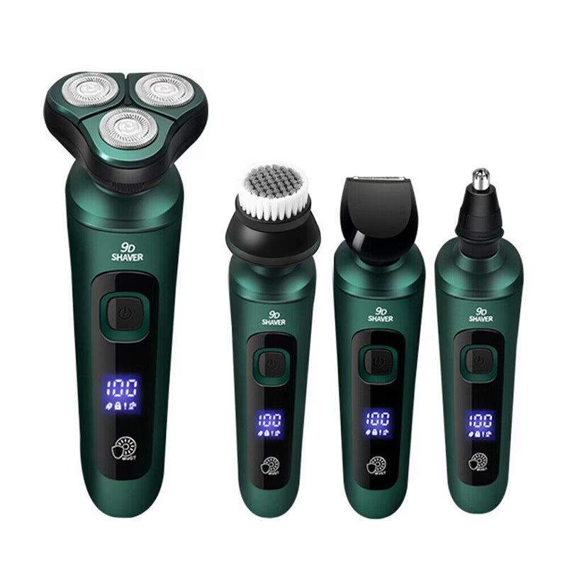 4-in-1 Men Electric Shaver LCD Display 3D Floating Head Beard Trimmer USB Rechargeable-7