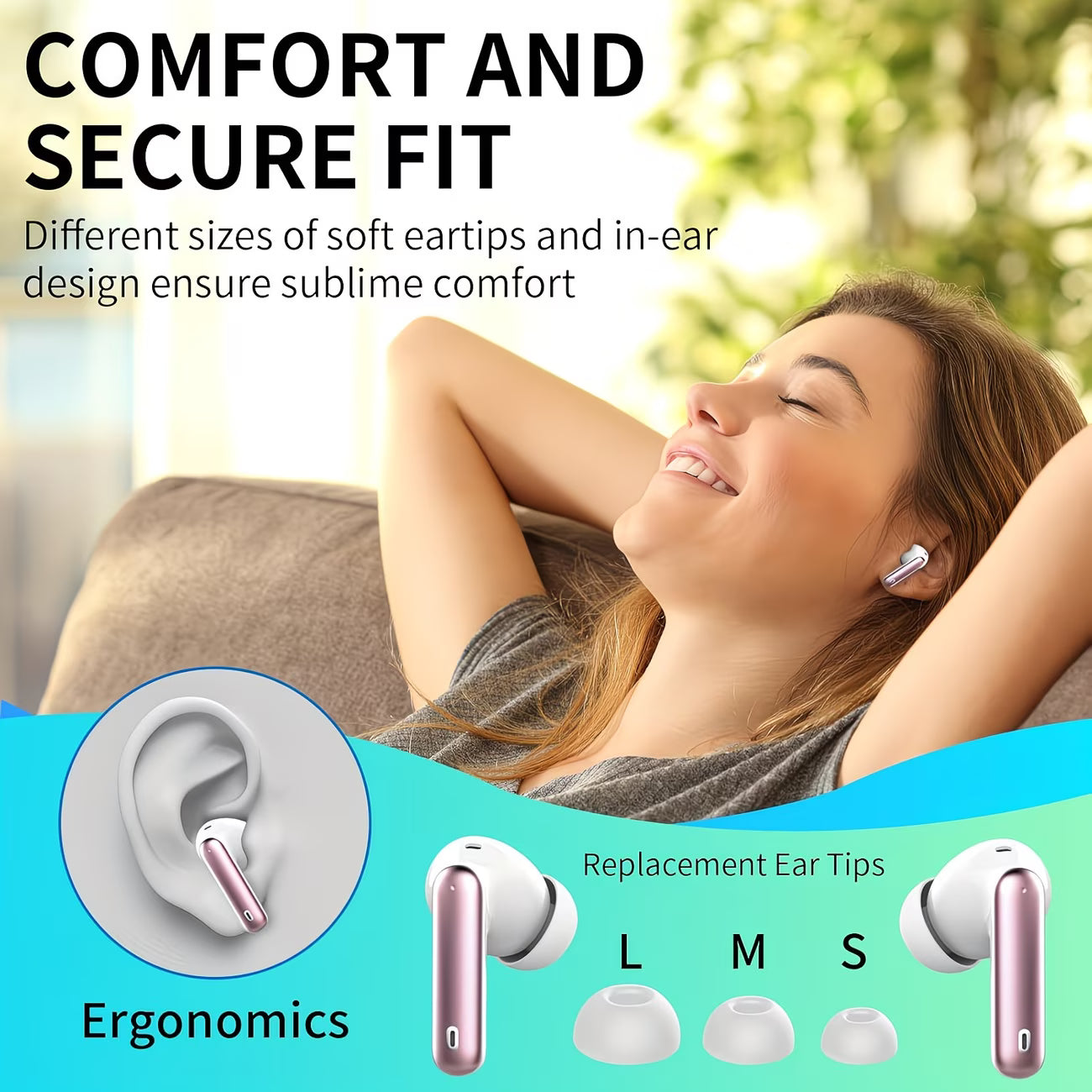 Wireless Earbuds Bluetooth 5.3 – Bass Stereo Headset with Noise-Cancelling Mic, LED Display, 36H Playtime-7