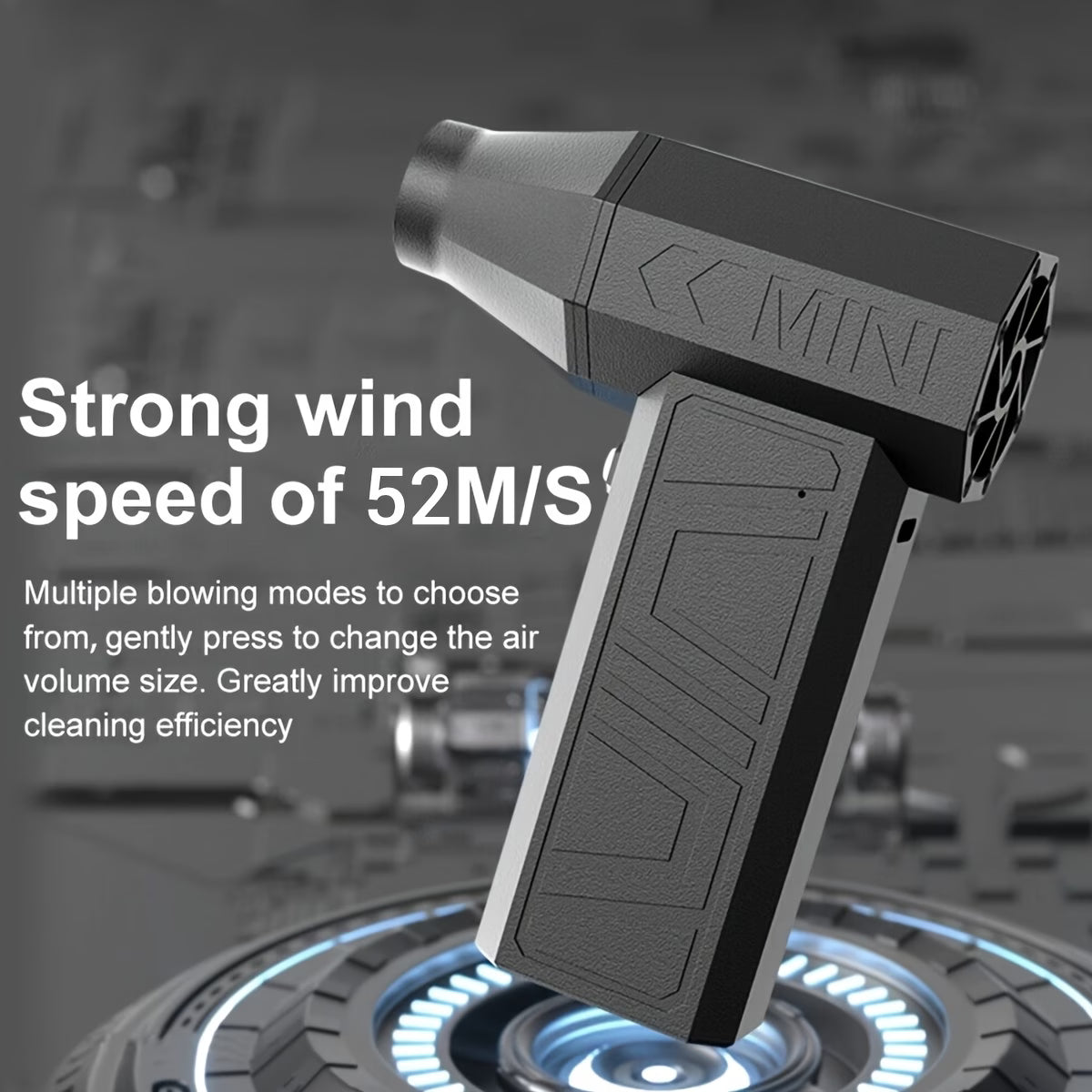 High Power Turbo Fan Portable Handheld Air Blower Brushless Motor Camping Cooling Fan-7