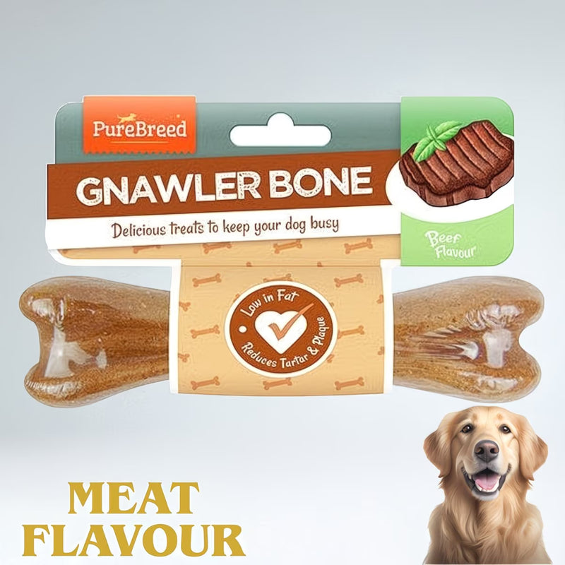 2pcs Gnawler Dog Treat Bones 2x40g – Pure Breed Natural Chew Snacks, No Artificial Colours or Flavours-2