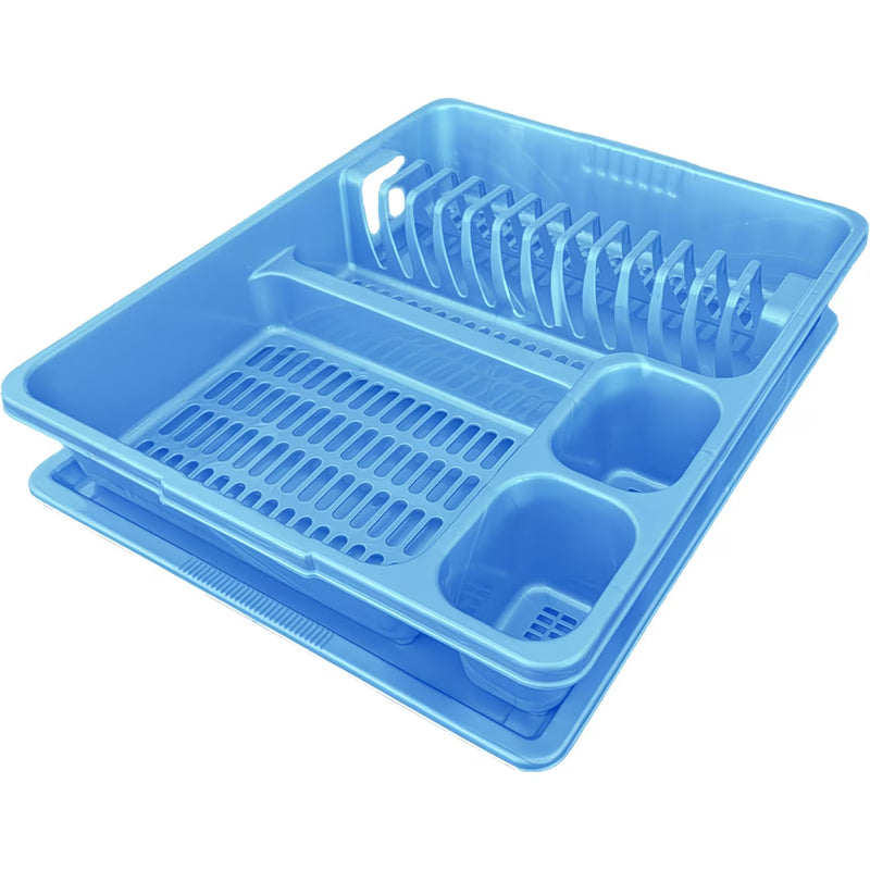 STL Plastic Dish Drainer Rack with Anti-Drip Tray – Holds 13 Plates, BPA-Free Kitchen Organizer-3