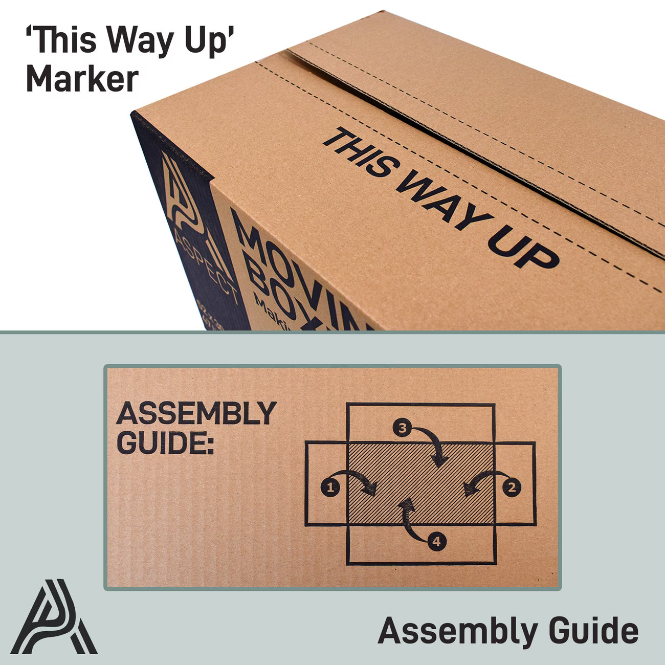 10 Pack Medium Moving Boxes 47L – Cardboard Storage & Packing Boxes with Handles, Collapsible Flat Pack Design-4