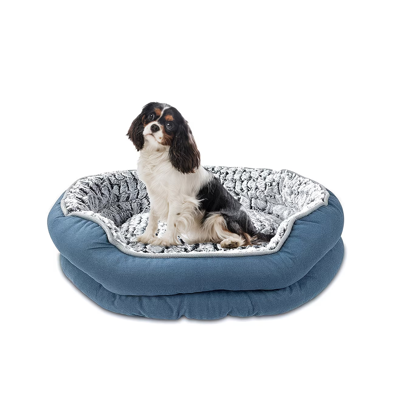 Plush Donut Dog Bed with Non-Slip Base – Soft Faux Fur Pet Bed, Machine Washable, Multiple Sizes-1
