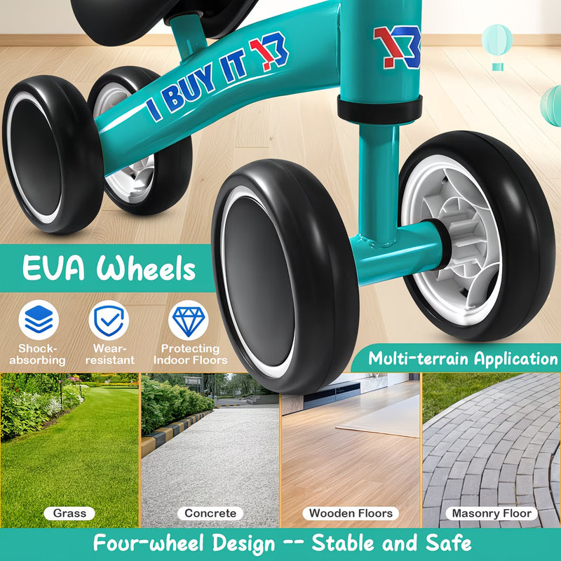 Toddler Balance Bike No Pedals – First Training Bike Age 1–2 Indoor Outdoor-6