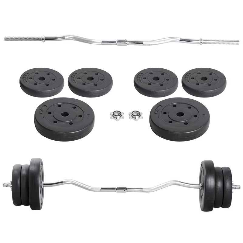 Costoffs Adjustable Weightlifting Set – Barbell & Curl Bar Weight Set with Plates, Home Gym Strength Training Equipment-1