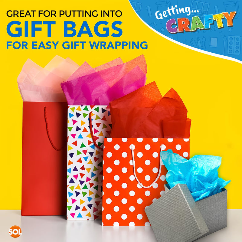 48/96 Pack Coloured Tissue Paper Sheets – 20 Assorted Colours Gift Wrap & Craft Paper 50×35cm-5