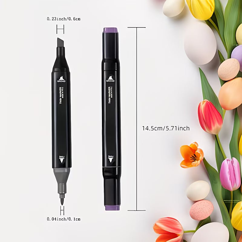 80–262 Colour Dual Tip Art Markers – Professional Alcohol-Based Pens for Sketching & Illustration-4
