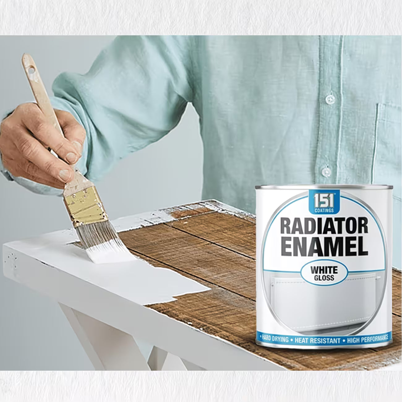 151 Radiator Enamel White Gloss Varnish 300ml – Heat Resistant High-Gloss Paint for Radiators &amp; Metal