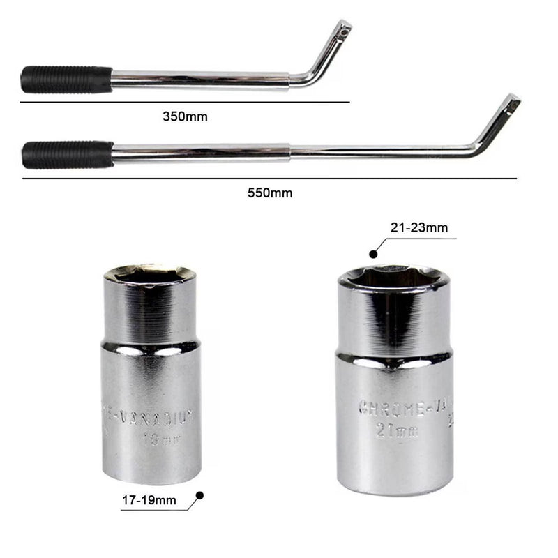 4 Way Telescopic Wheel Brace Tyre Nut Wrench 17 19 21 23mm Extendable Lug Wrench Tool-3