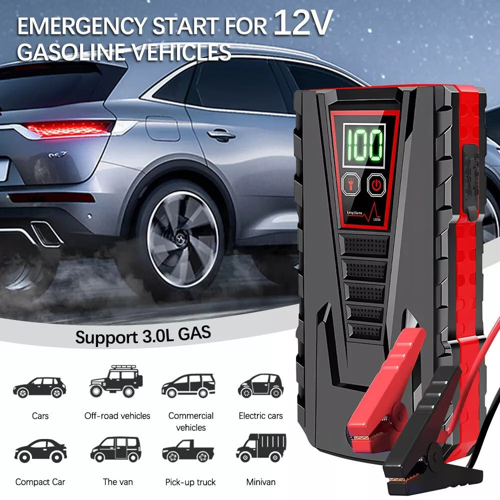 Portable Car Jump Starter Power Bank Battery Booster for Petrol Diesel Cars with LED Flashlight-3